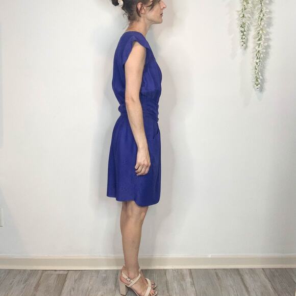 REBECCA TAYLOR textured silk sheath dress 90s y2k millennial 2384 - Picture 5 of 11